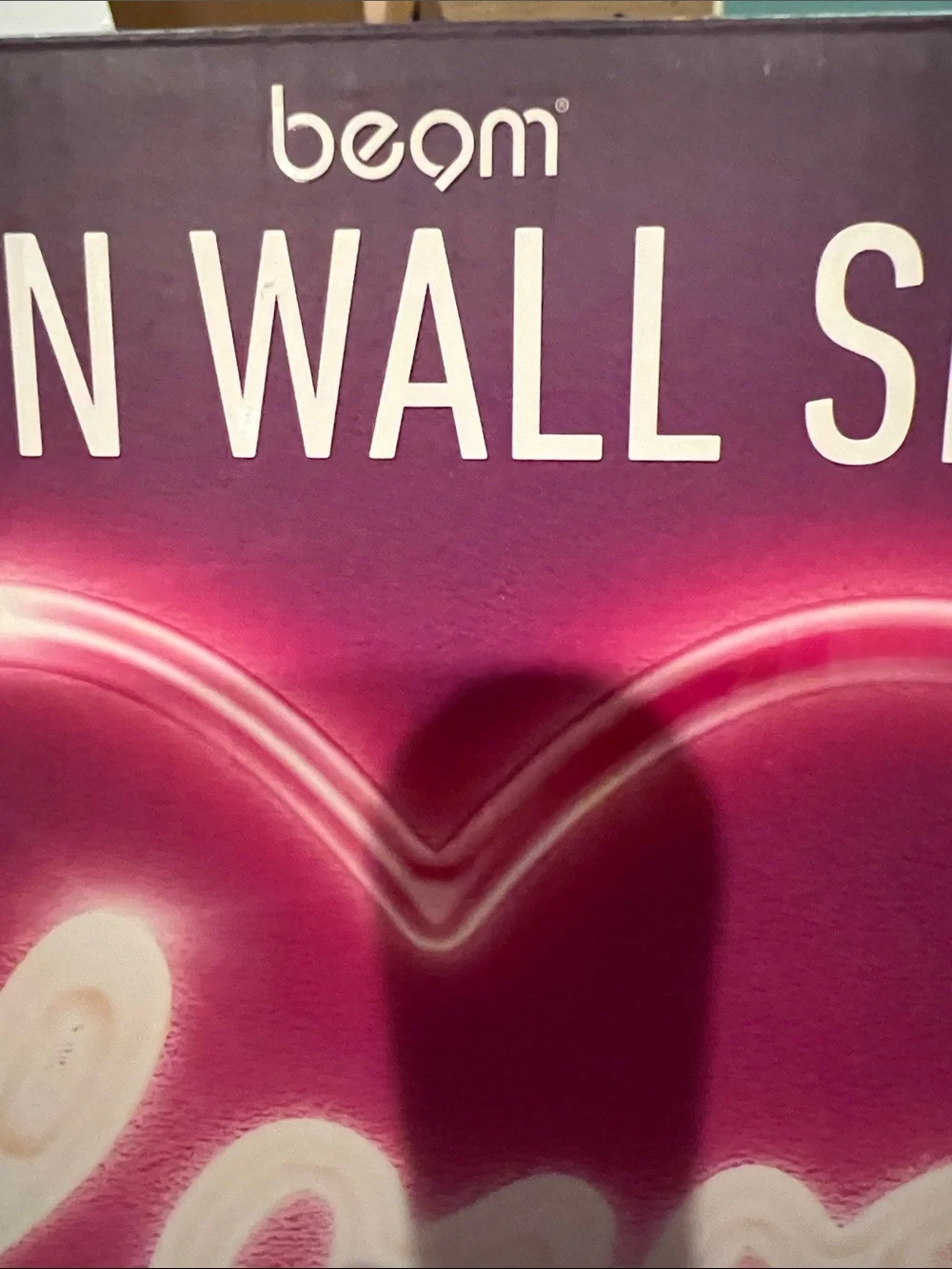 Pink 'Love' Heart Neon Wall Sign